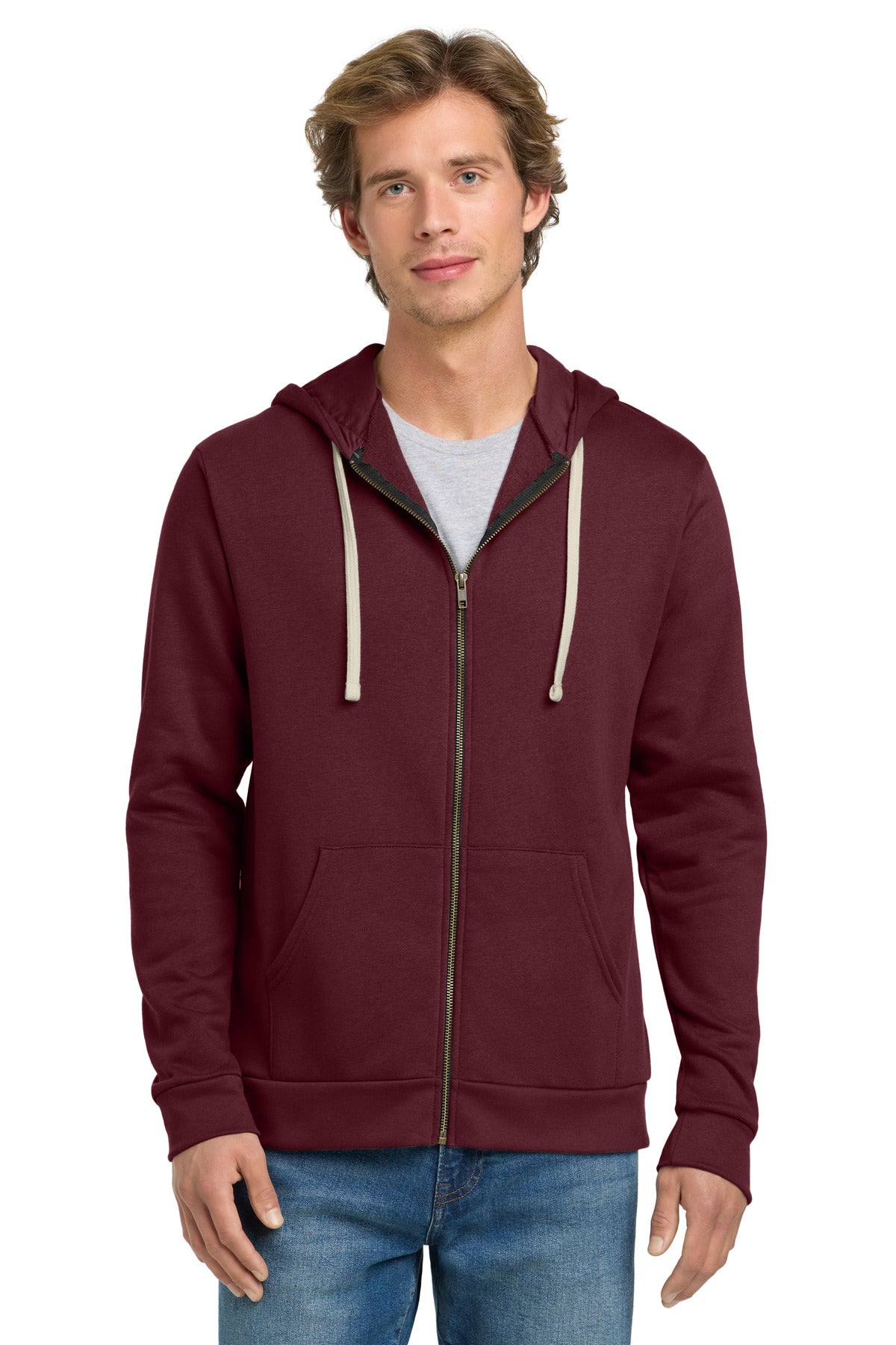 Next Level Apparel? Adult Santa Barbara Zip Hoodie. NL9