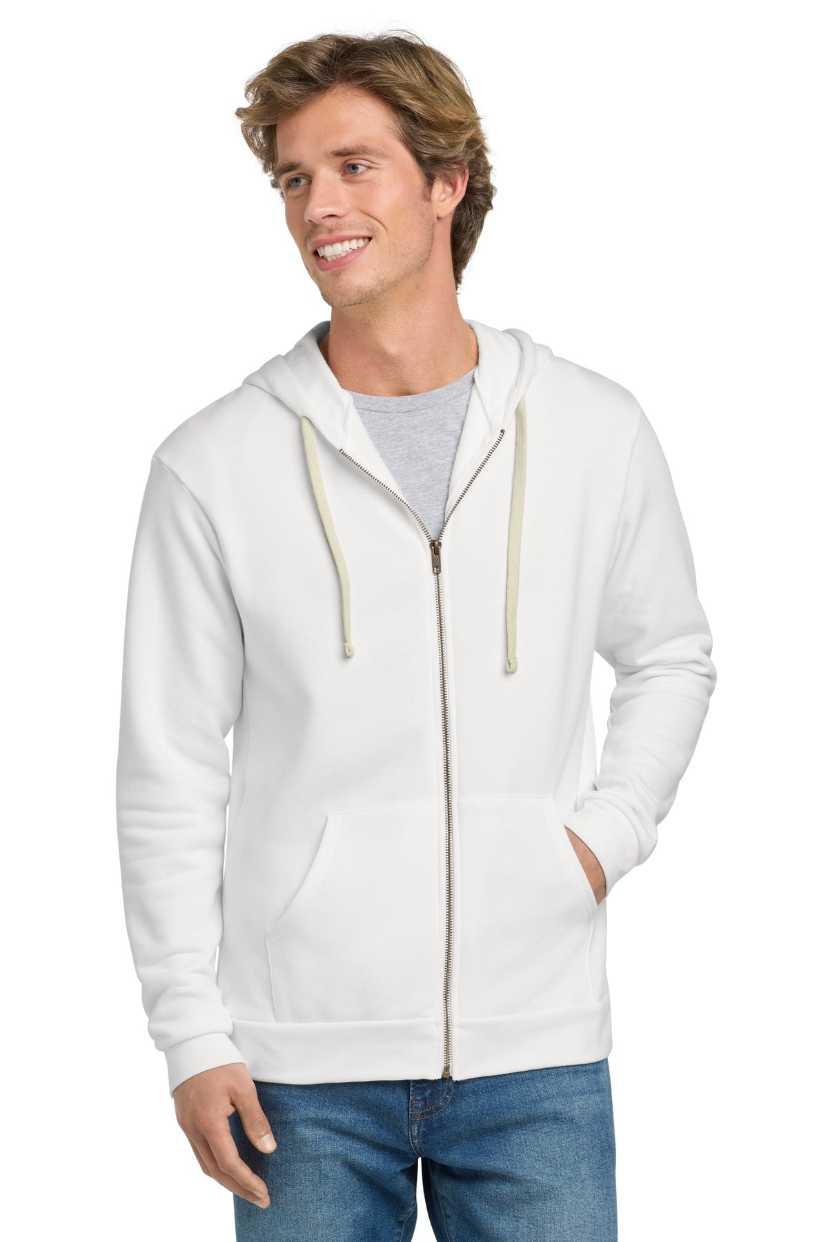 Next Level Apparel? Adult Santa Barbara Zip Hoodie. NL9