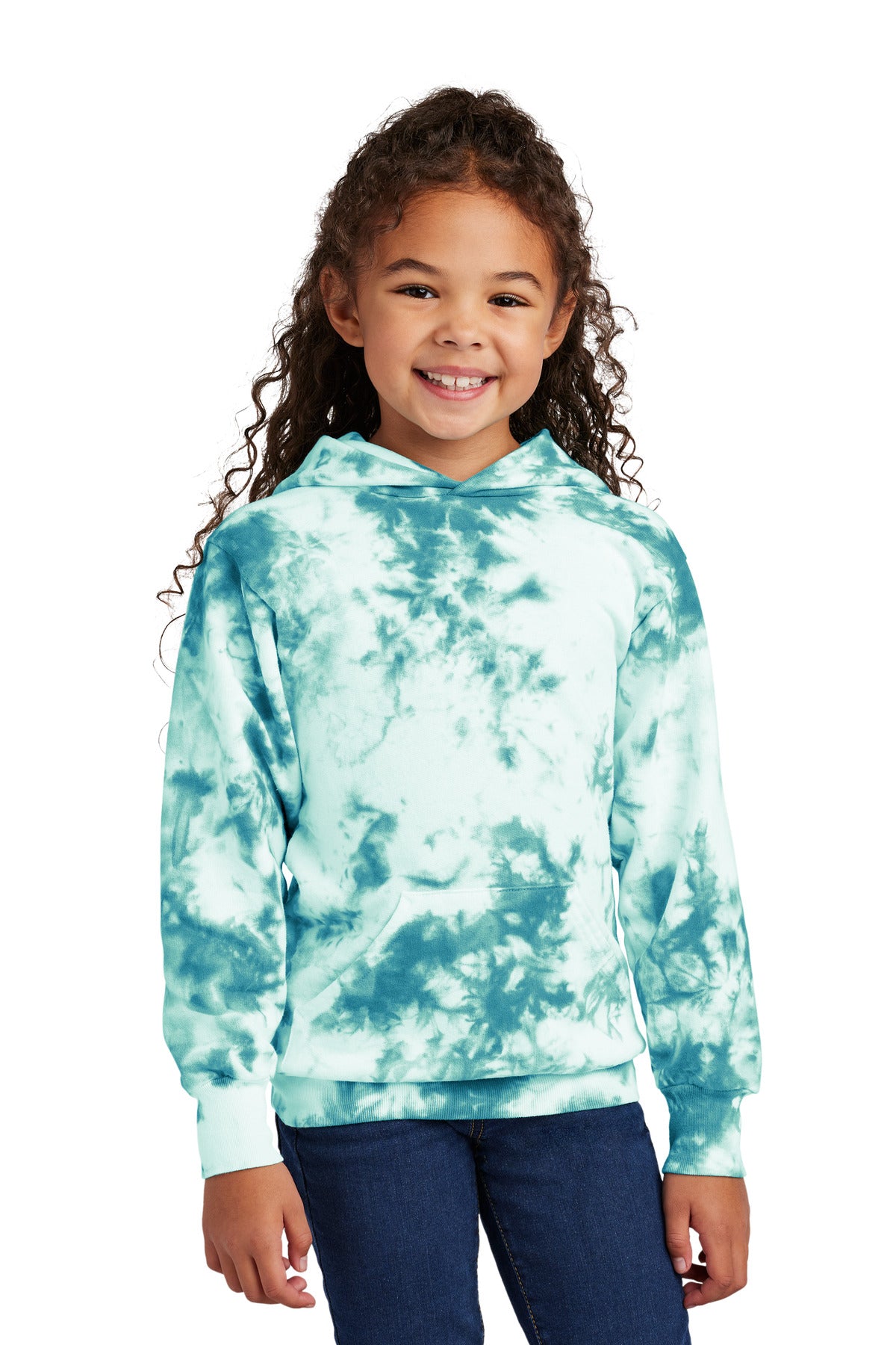 Port & Company? Youth Crystal Tie-Dye Pullover Hoodie P