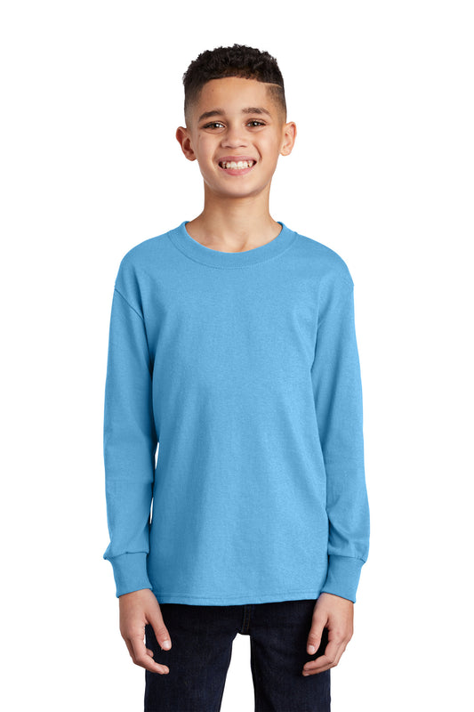 Port & Company? Youth Long Sleeve Core Cotton Tee. PC54