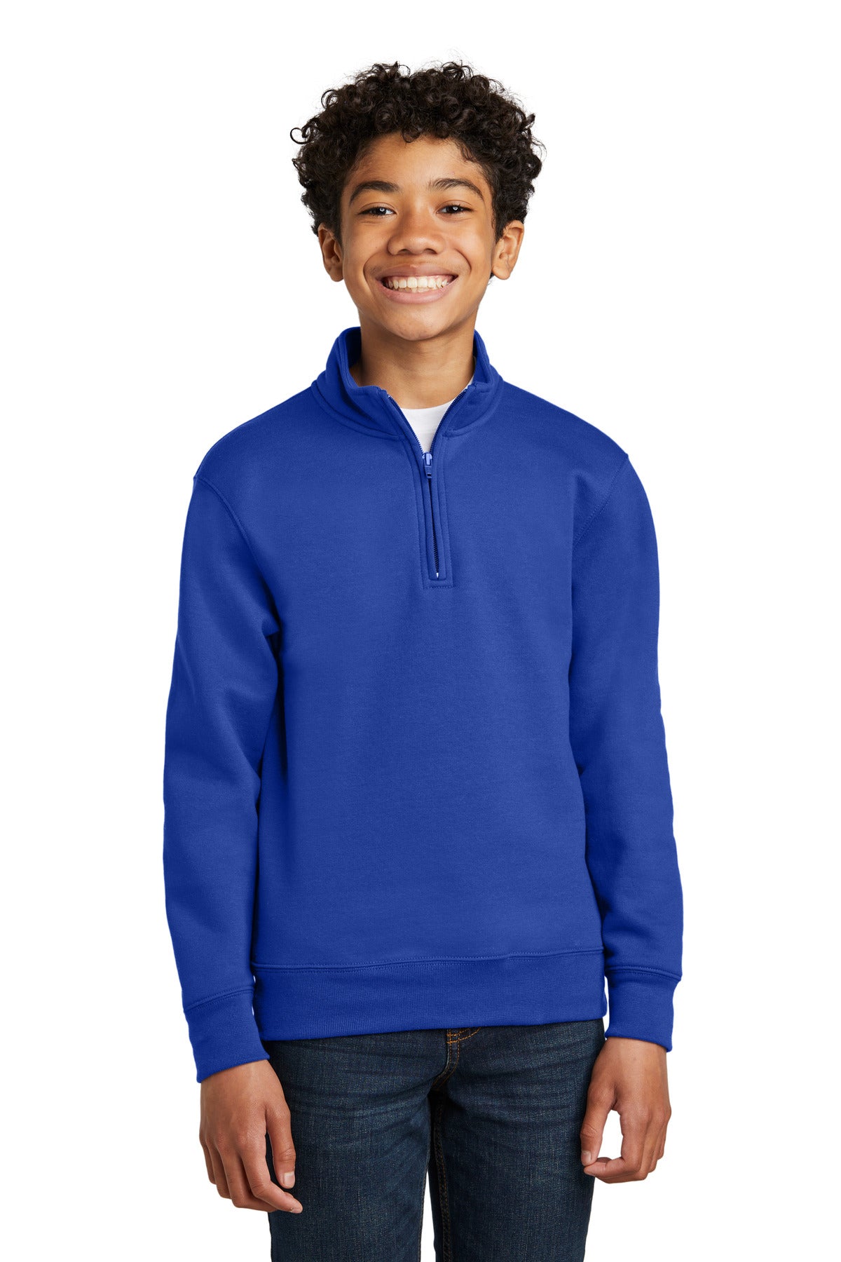 Port & Co™ Youth Core Fleece 1/4-Zip Pullover Sweatshirt