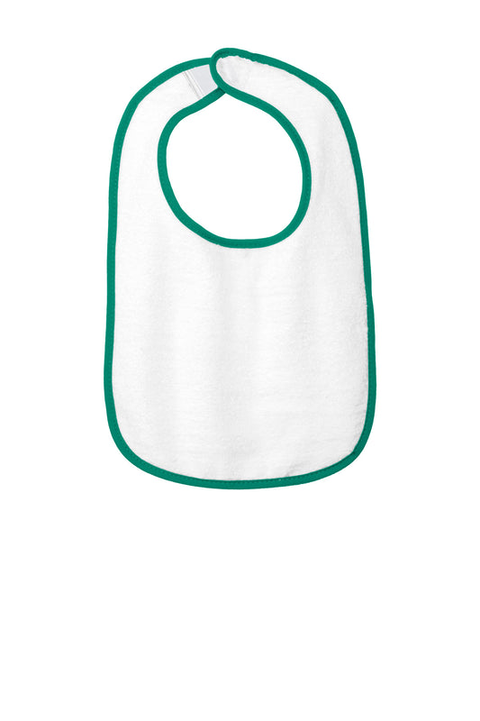 Rabbit Skins™ Infant Contrast Trim Terry Bib