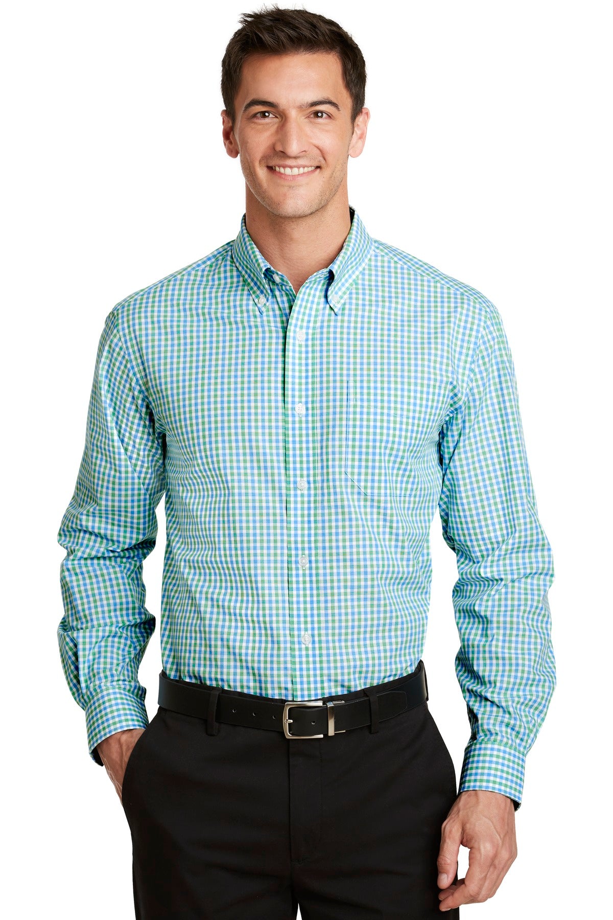 Port Authority? Long Sleeve Gingham Easy Care Shirt. S6