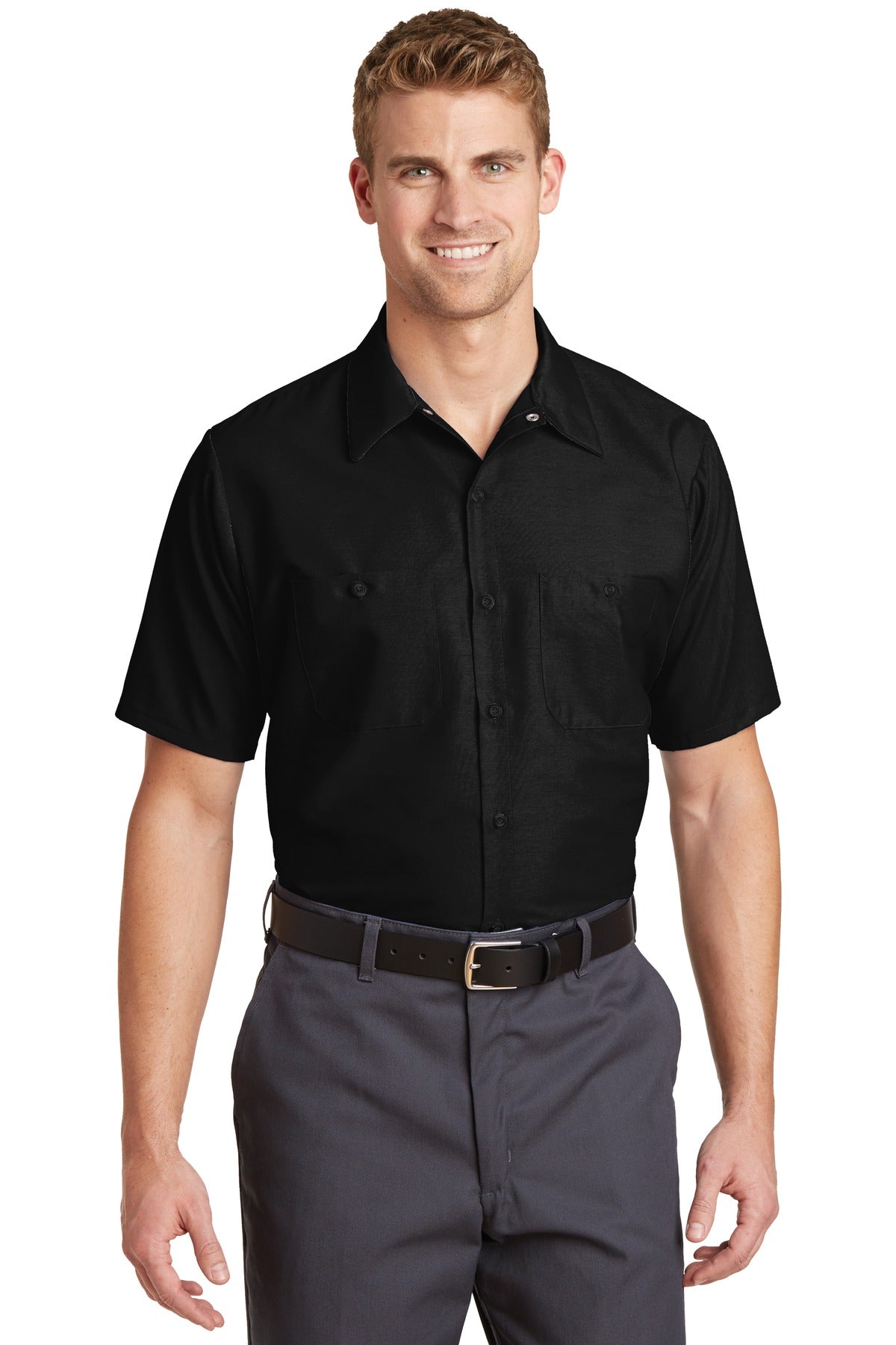 Red Kap? Long Size, Short Sleeve Industrial Work Shirt.