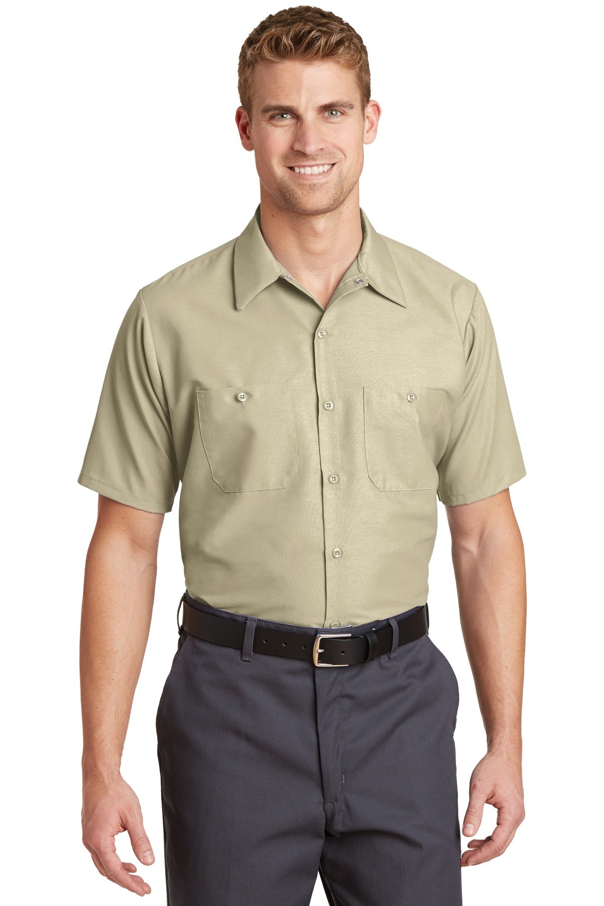Red Kap? Long Size, Short Sleeve Industrial Work Shirt.