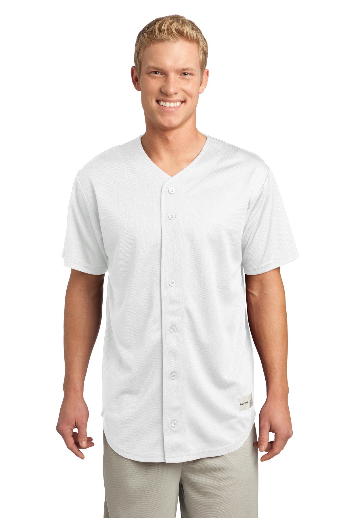 Sport-Tek? PosiCharge? Tough Mesh Full-Button Jersey. S