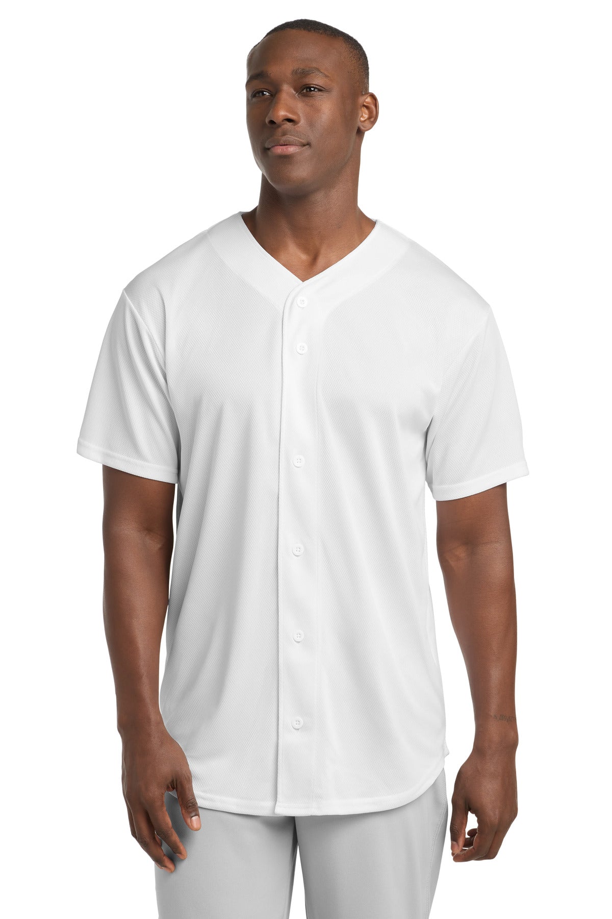 Sport-Tek® PosiCharge® Tough Mesh Full-Button Jersey