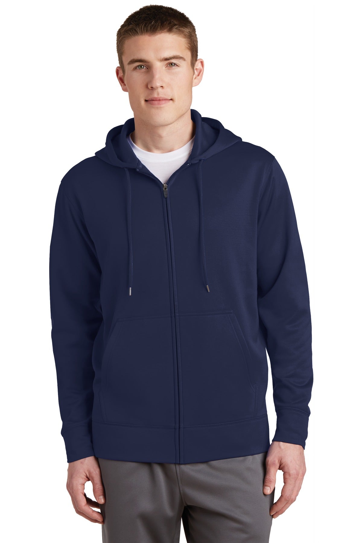 Sport-Tek? Sport-Wick? Fleece Full-Zip Hooded Jacket.