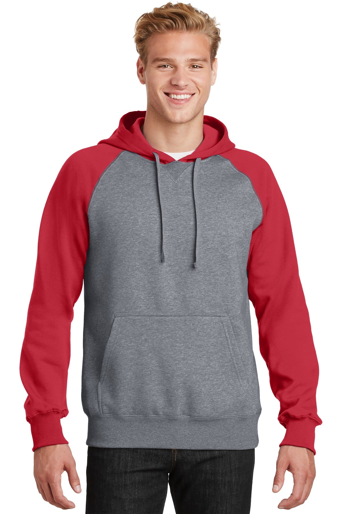 Sport-Tek? Raglan Colorblock Pullover Hooded Sweatshirt