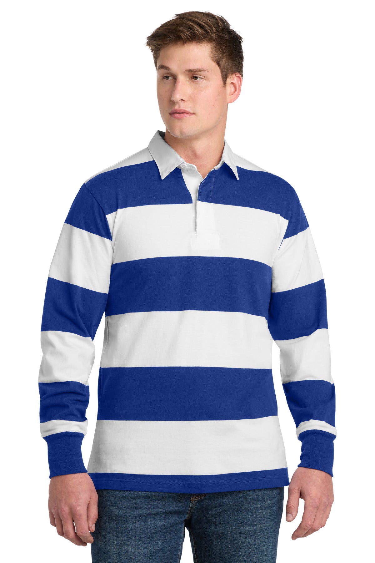 Sport-Tek® Classic Long Sleeve Rugby Polo