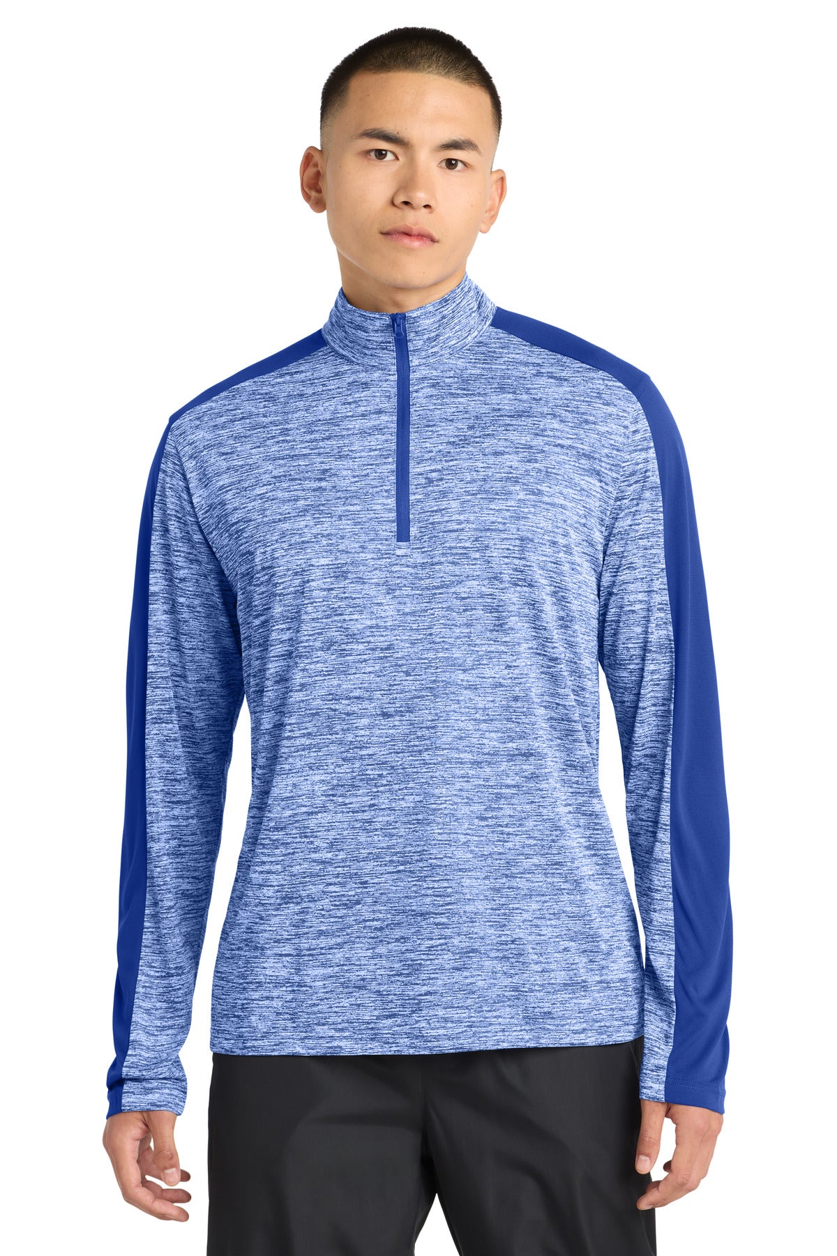 Sport-Tek® PosiCharge® Electric Heather Colorblock 1/4-Zip Pullover