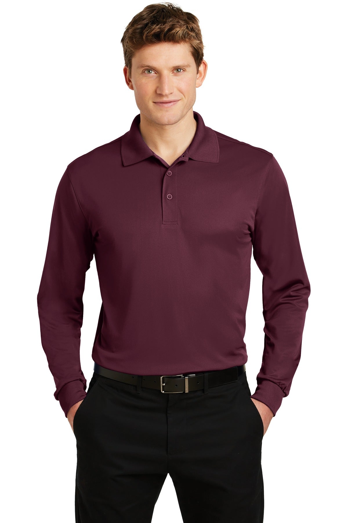 Sport-Tek? Long Sleeve Micropique Sport-Wick? Polo. ST6