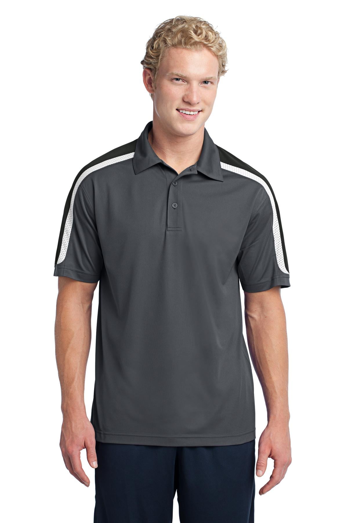 Sport-Tek? Tricolor Shoulder Micropique Sport-Wick? Pol