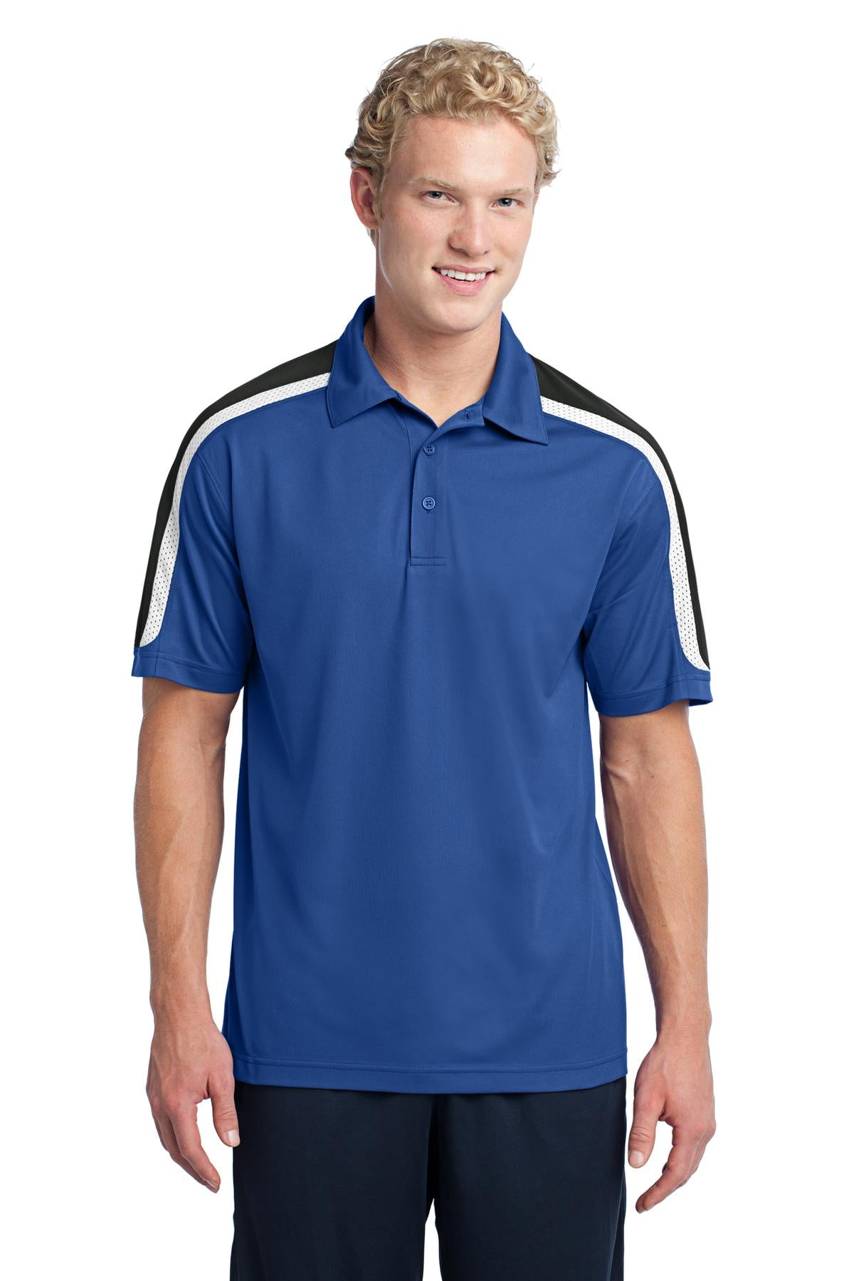 Sport-Tek? Tricolor Shoulder Micropique Sport-Wick? Pol