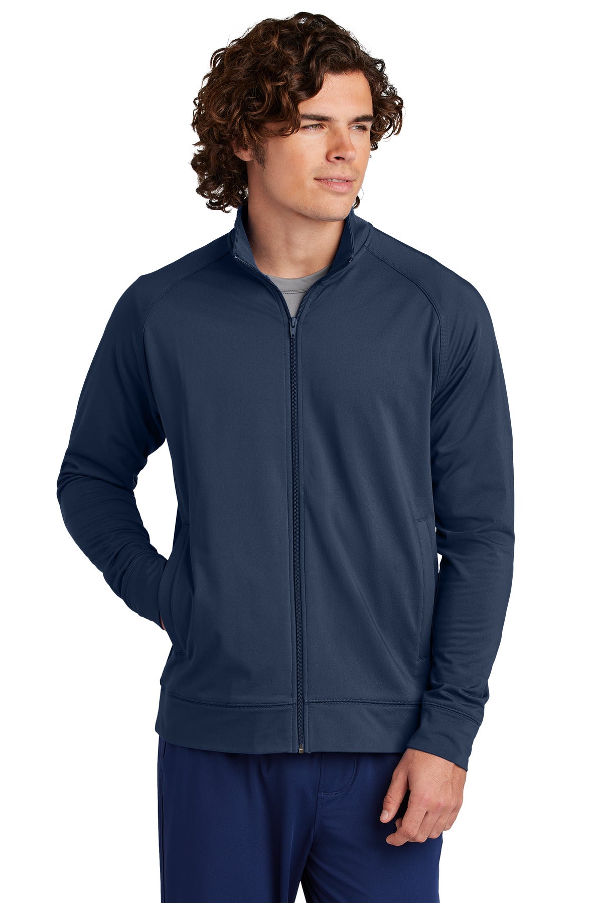 Sport-Tek? Sport-Wick? Stretch Full-Zip Cadet Jacket ST