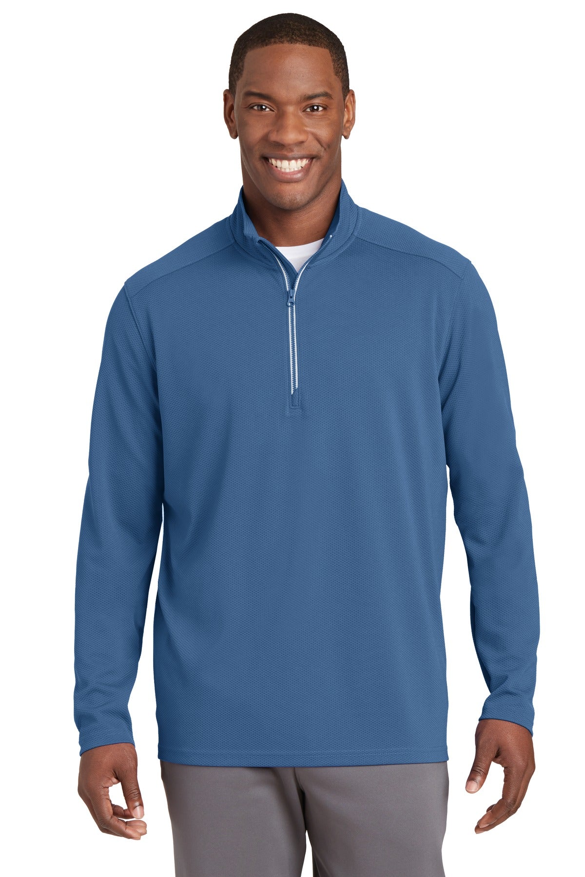 Sport-Tek? Sport-Wick? Textured 1/4-Zip Pullover. ST86