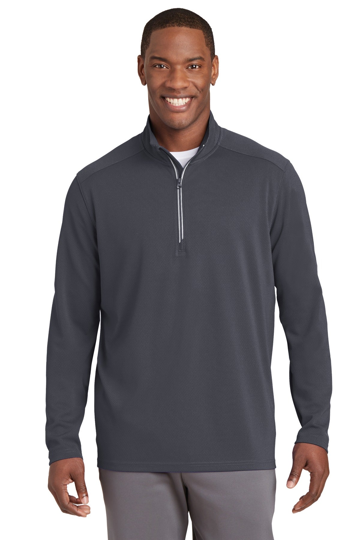 Sport-Tek? Sport-Wick? Textured 1/4-Zip Pullover. ST86