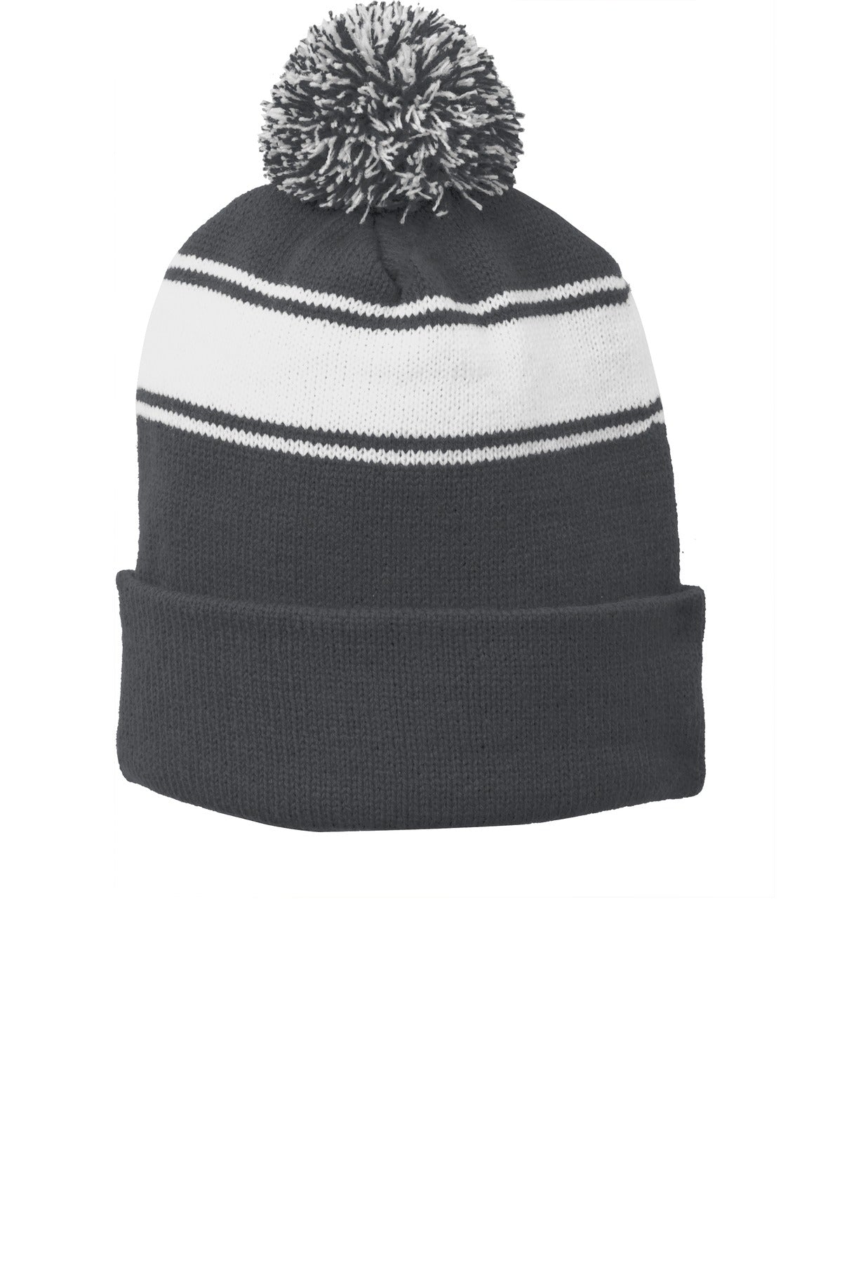 Sport-Tek? Stripe Pom Pom Beanie. STC28