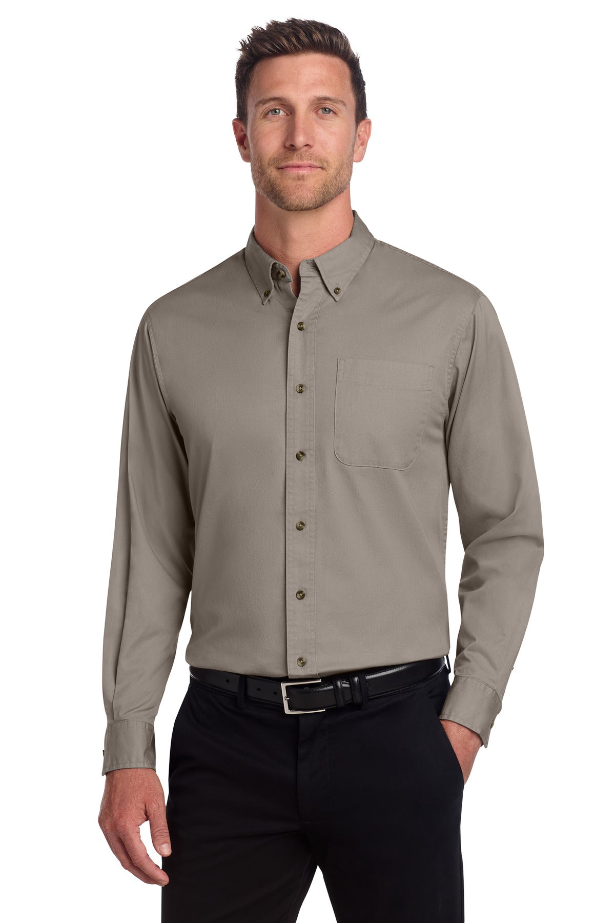 Port Authority® Tall Long Sleeve Twill Shirt