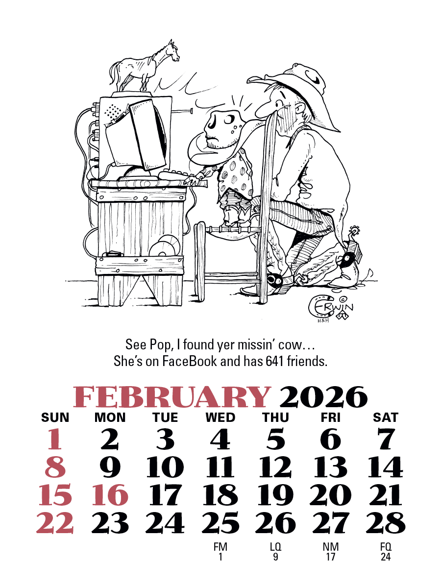 Triumph Calendars PressNStick Cowboy Calendar-V8879