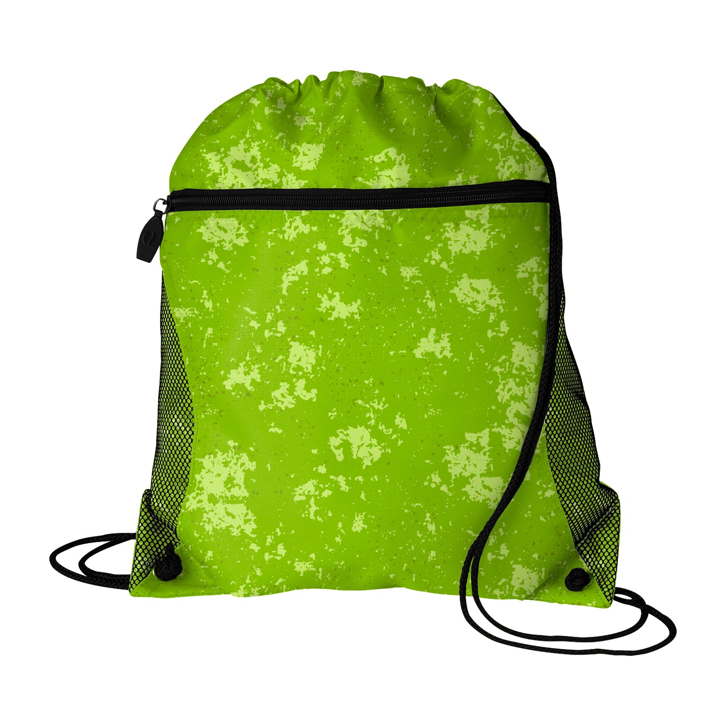 Good Value Distressed Printed Mesh Pocket Drawcord-VBAG018