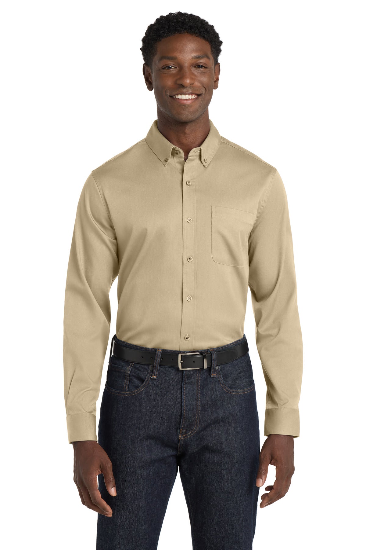 Port Authority? Long Sleeve SuperPro React? Twill Shirt
