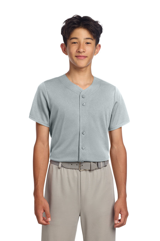 Sport-Tek® Youth PosiCharge® Tough Mesh Full-Button Jersey