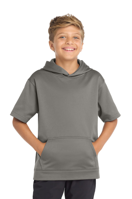 Sport-Tek ® Youth Sport-Wick ® Fleece Short Sleeve Hooded Pullover