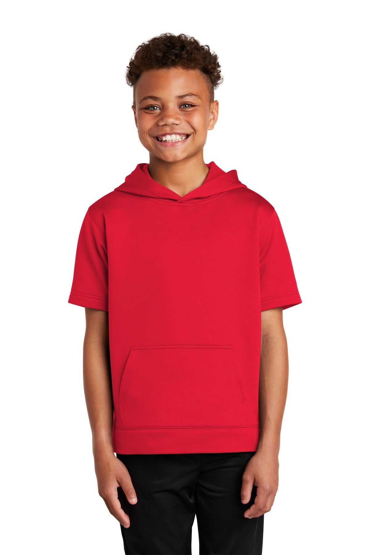 Sport-Tek ? Youth Sport-Wick ? Fleece Short Sleeve Hood