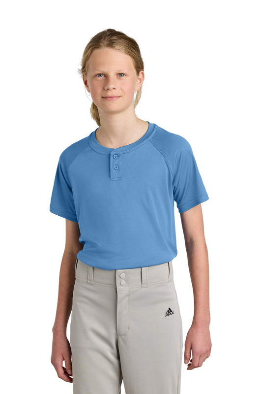 Sport-Tek® Youth PosiCharge® Competitor™ 2-Button Henley