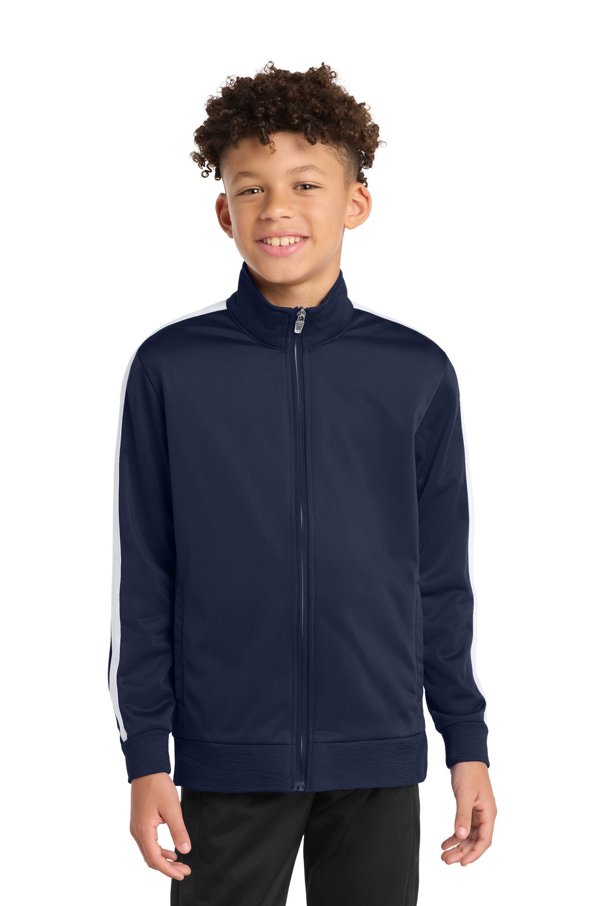 Sport-Tek ® Youth Tricot Sleeve Stripe Track Jacket