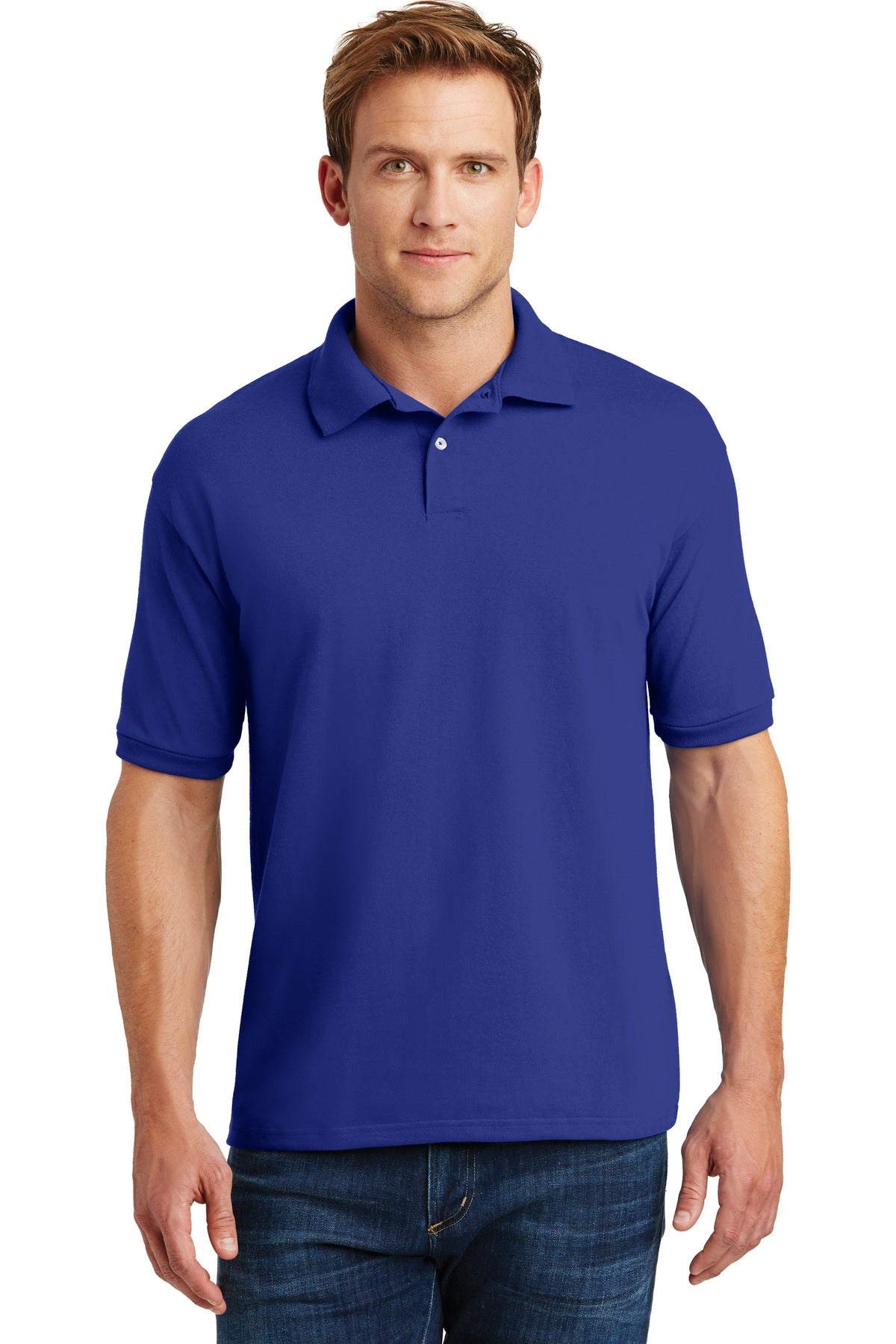 Hanes? EcoSmart? - 5.2-Ounce Jersey Knit Sport Shirt. 0