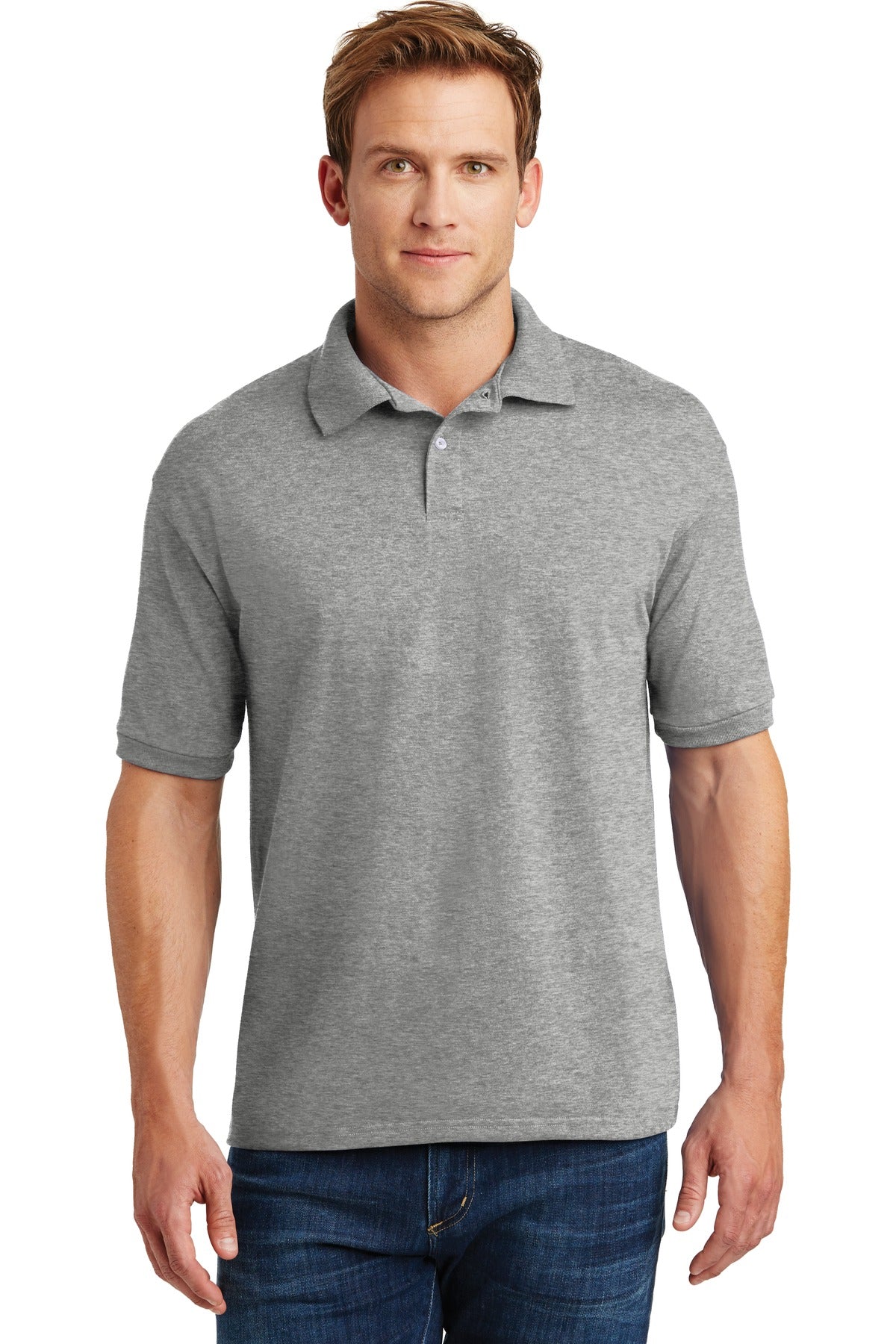 Hanes? EcoSmart? - 5.2-Ounce Jersey Knit Sport Shirt. 0