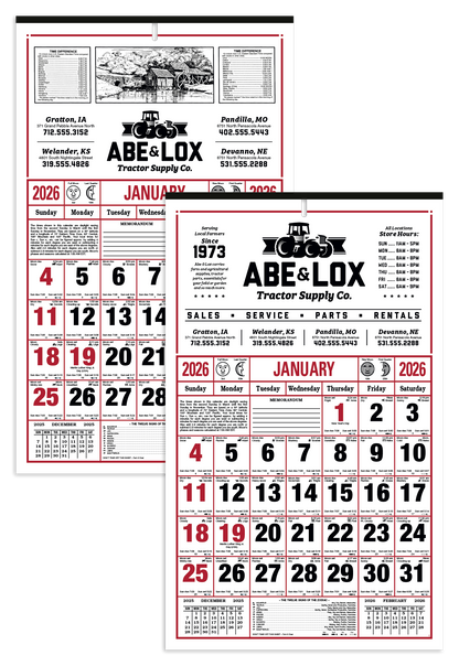 Skinner  Kennedy 8Sheet Almanac Calendar