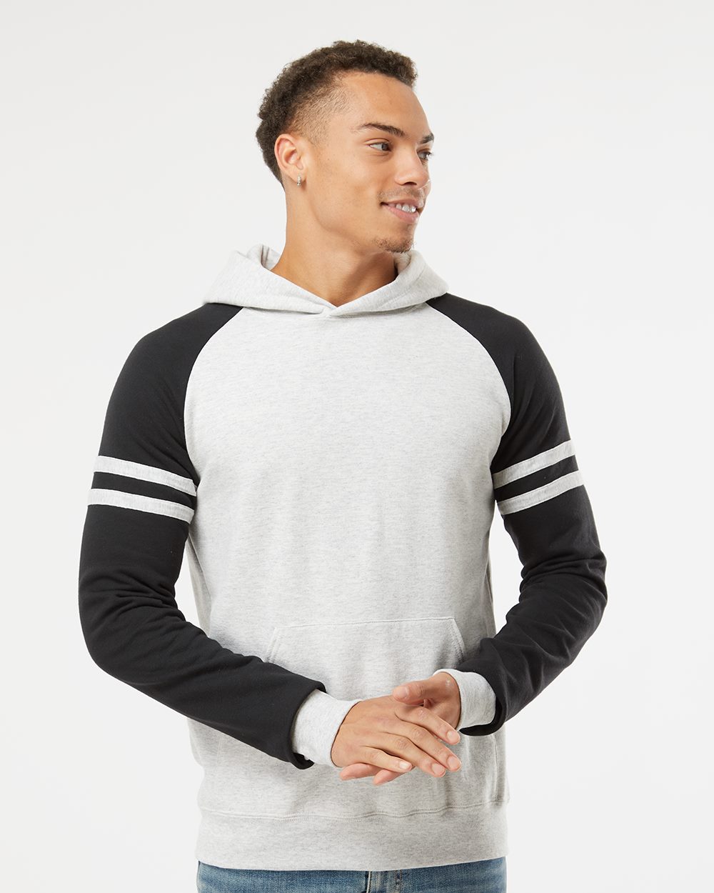 JERZEES Nublend® Varsity Colorblocked Raglan Hooded Sweatshirt - 97CR