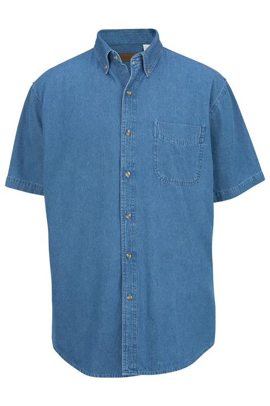 Denim Short Sleeve Mens Shirt - 1013