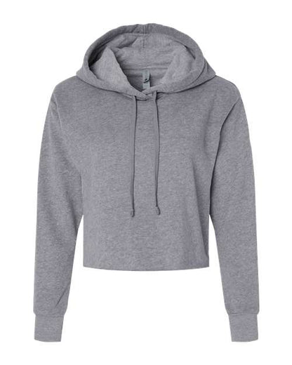 Women's Laguna Sueded Raw Edge Crop Hoodie Sweatshirt