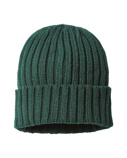 Atlantis Headwear Sustainable Cable Knit Cuffed Beanie - SHORE