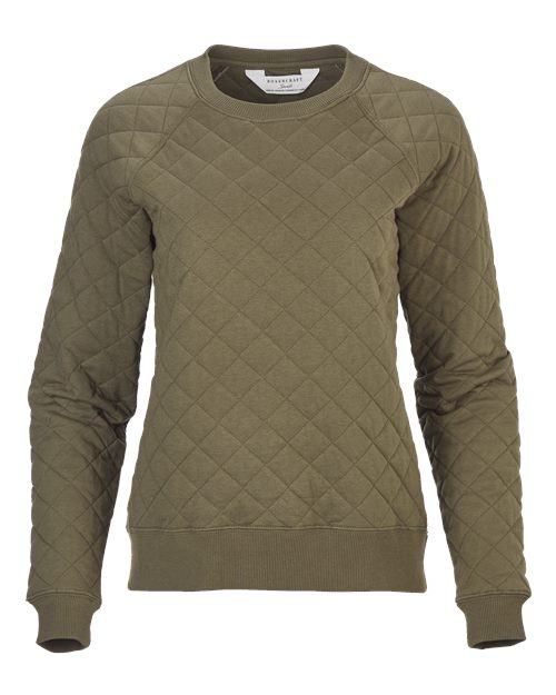 Women's Quilted Crewneck Pullover