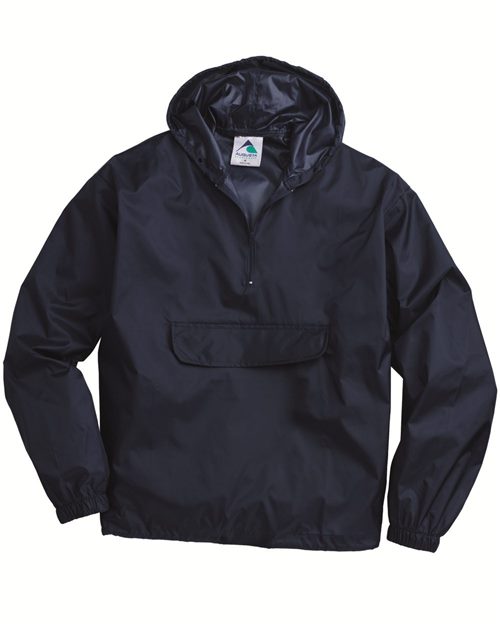 Unisex Packable Half-Zip Hooded Pullover Jacket