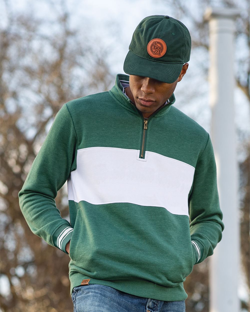 Holloway All-American Fleece Colorblocked Quarter-Zip Sweatshirt - 229565