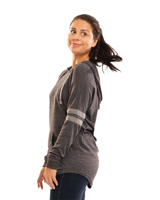 Holloway Women's Triblend Hooded Long Sleeve T-Shirt - 229390