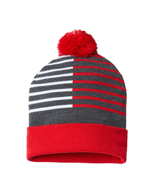 CAP AMERICA USA-Made Half Color Beanie - RKH12