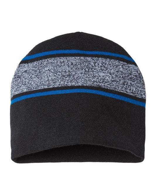 CAP AMERICA USA-Made Variegated Striped Beanie - RKV9