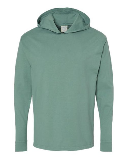 Unisex Garment-Dyed Jersey Hooded Long Sleeve T-Shirt