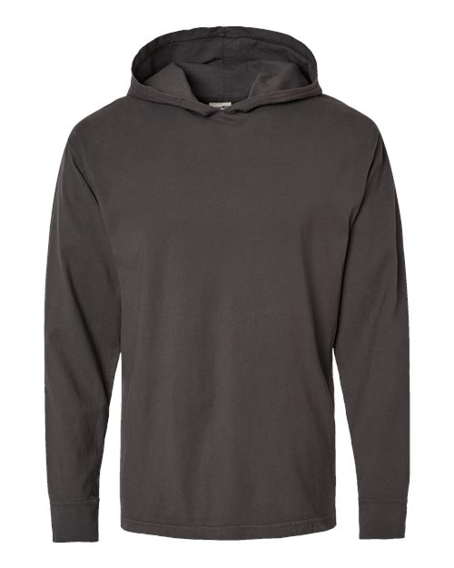 Unisex Garment-Dyed Jersey Hooded Long Sleeve T-Shirt