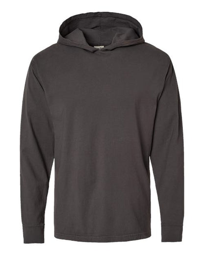 Unisex Garment-Dyed Jersey Hooded Long Sleeve T-Shirt
