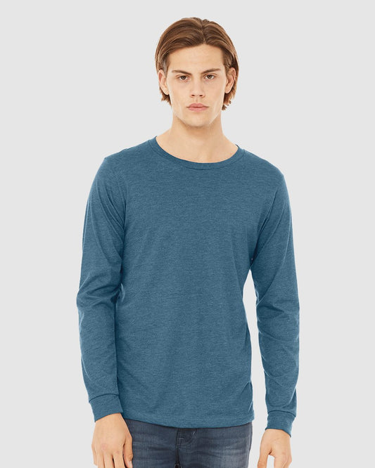 BELLA + CANVAS Heather CVC Long Sleeve Tee - 3501CVC