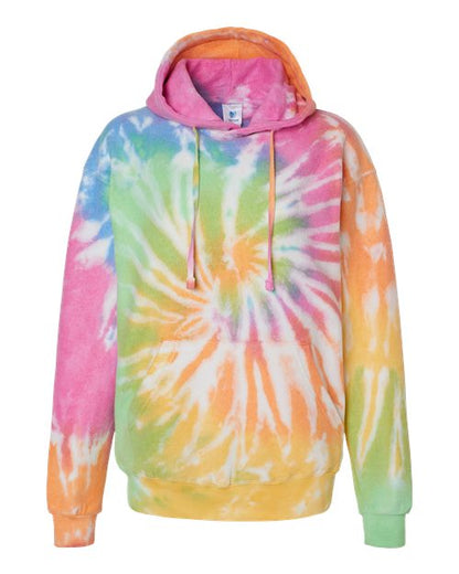 Unisex Tie-Dyed Cloud Inside-Out Fleece Hooded Sweatshirt