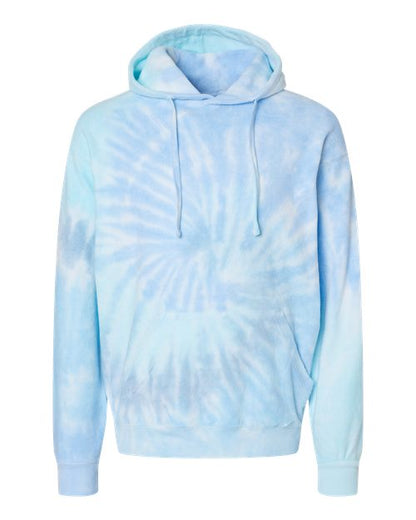 Unisex Tie-Dyed Cloud Inside-Out Fleece Hooded Sweatshirt